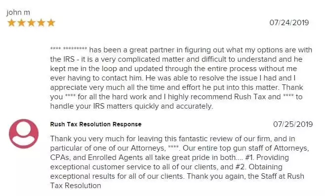 image of BBB review from John M.